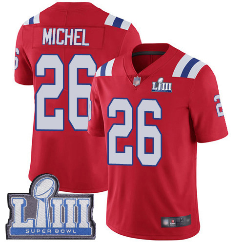 New England Patriots Football #26 Super Bowl LIII Bound Limited Red Men Sony Michel Alternate NFL Jersey->women nfl jersey->Women Jersey